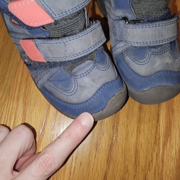 Little Kid Gray/Pink Keen Keen-Dry Waterproof Hiking Hunting Boots Sz 9 No Laces - Picture 4 of 8